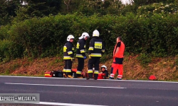 Wypadek motocyklisty na krajowej ósemce w Dębowinie [aktualizacja]