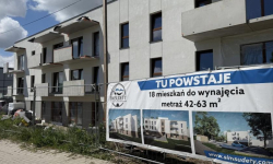 Postępują prace przy budowie budynku wielorodzinnego na wynajem. Ostatnie wolne mieszkania