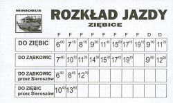 Ziębice - Ząbkowice Śl, nowy rozkład jazdy minibusów 