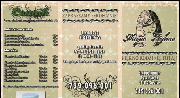 Magia Piękna Studio Urody, Rynek 60-62 w Ziębicach