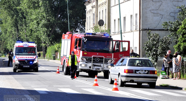 Potrącenie na ul. Złotostockiej w Kamieńcu Ząbkowickim