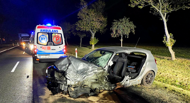 Wypadek na krajowej ósemce. Droga zablokowana