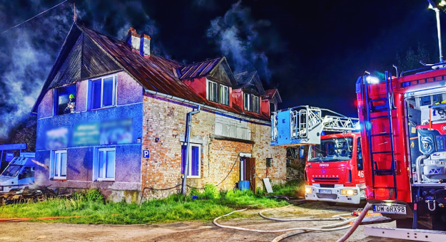 	Pożar domu jednorodzinnego w Laskach