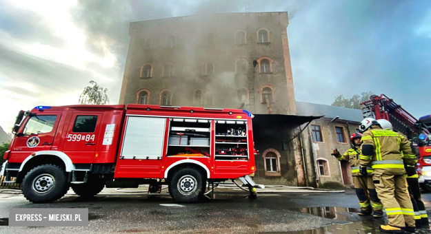 Pożar młyna zbożowego w Przyłęku