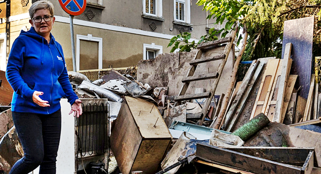 Pierwsza część wywiadu z burmistrzem Martą Ptasińską dotycząca powodzi, która dotknęła gminę Bardo