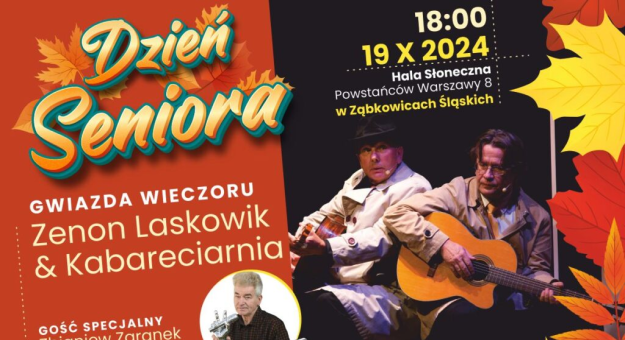 Gminny Dzień Seniora w Ząbkowicach Śląskich. Wystąpią Zenon Laskowik oraz Zbigniew Zaranek