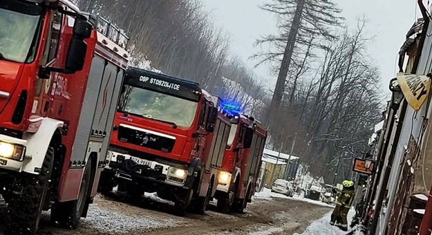 Pożar sadzy w przewodzie kominowym w Srebrnej Górze