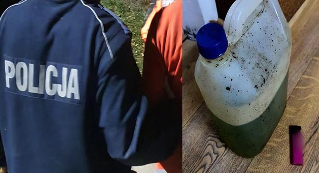 Zgłosił, że może zrobić sobie krzywdę. Miał kanister z benzyną i zapalniczkę