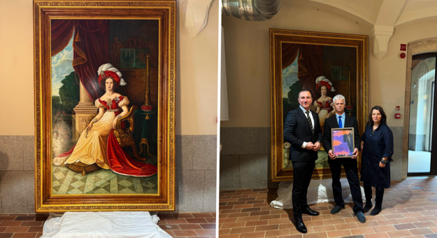 Monumentalny portret Marianny Orańskiej powrócił do Kamieńca Ząbkowickiego