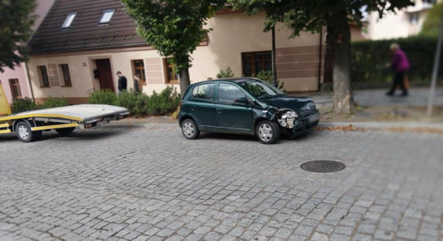 Kolizja na skrzyżowaniu ul. Chrobrego z ul. Ziębicką