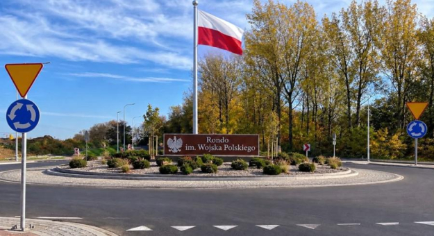Wizualizacja ronda wzdłuż drogi powiatowej 3070D